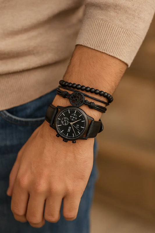 Ensemble Montre et Bracelet Homme - Lit et Mixe boutique montre