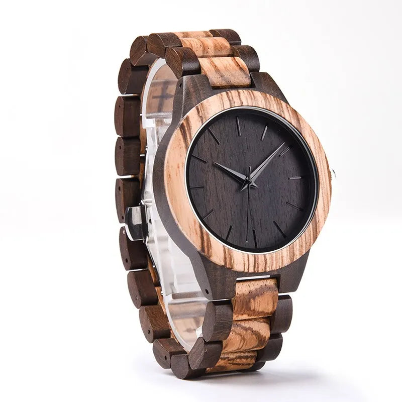 Guéthary - Montre Homme en Bois nature L'Heure du sud