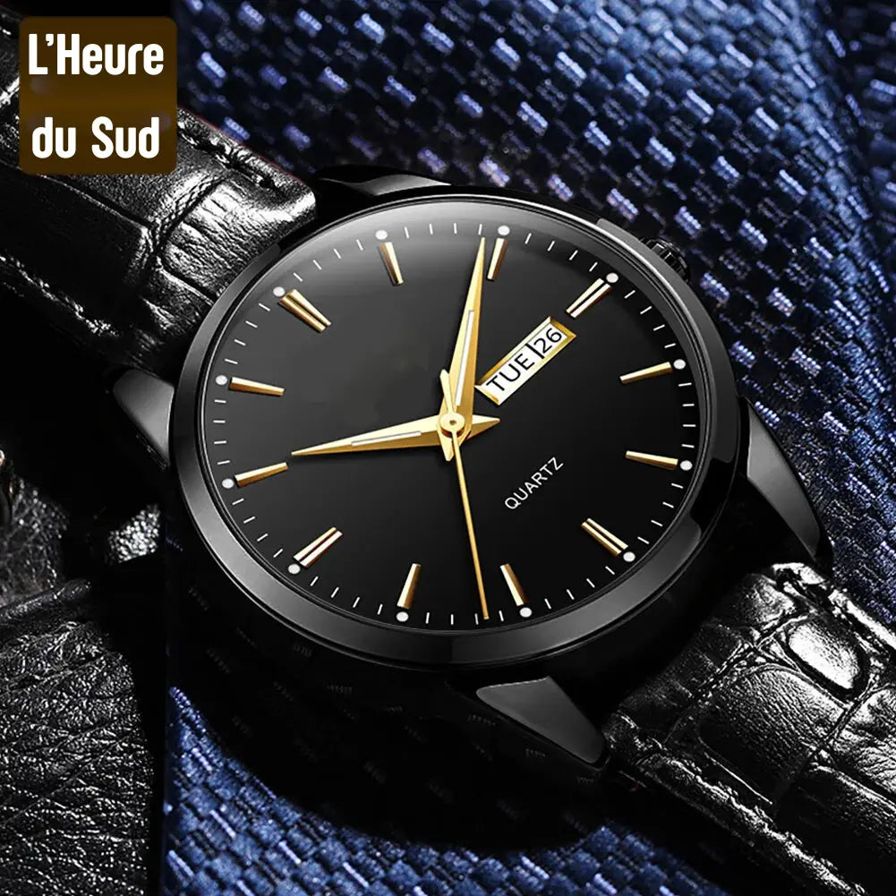 Montre Homme Cuir noir - Tarnos boutique montre