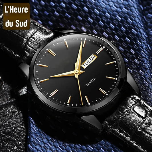 Montre Homme Cuir noir - Tarnos boutique montre