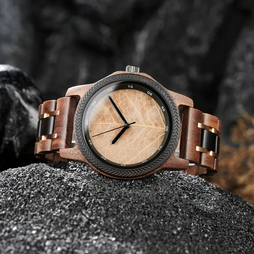 Tarnos - Montre en Bois marron Homme L'Heure du sud