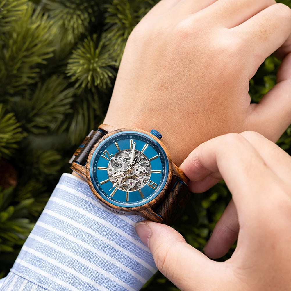 Montre en Bois Automatique Homme - Cap Ferret