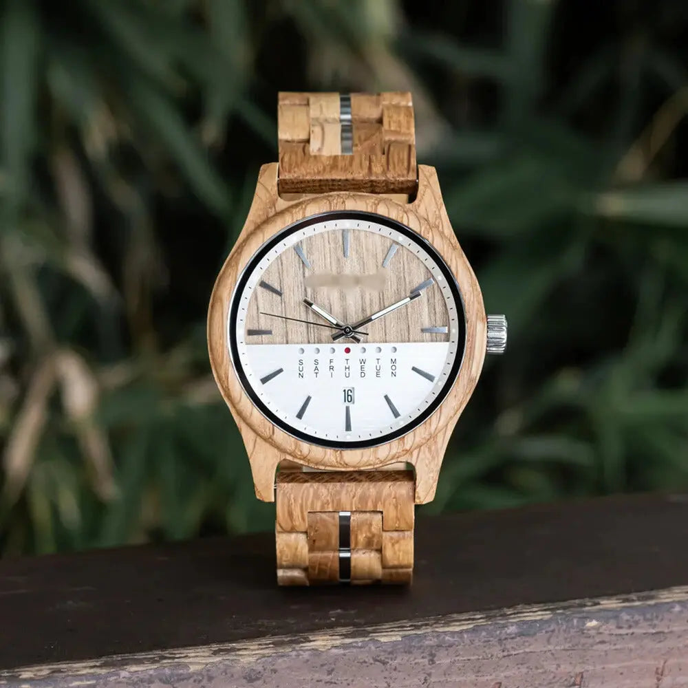 Montre en Bois clair Homme - Lacanau boutique montre