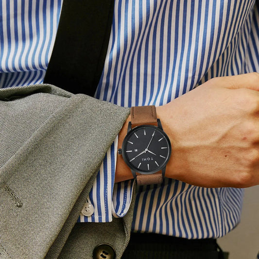 L'Heure du sud Montres en Cuir pour Homme - Azur