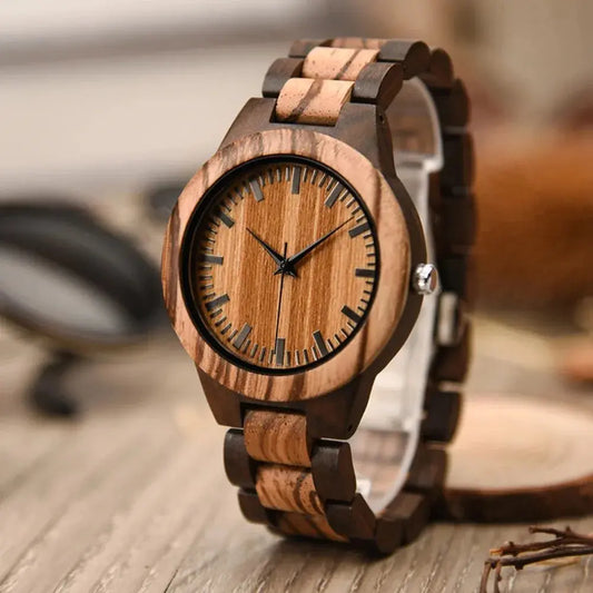 Ainhoa - Montre en Bois clair pour Femme L'Heure du sud