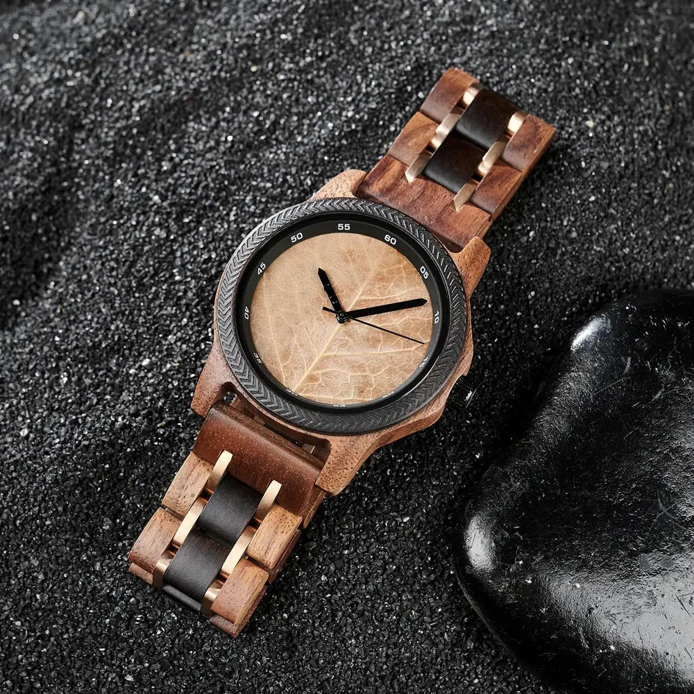 Tarnos - Montre en Bois marron Homme L'Heure du sud