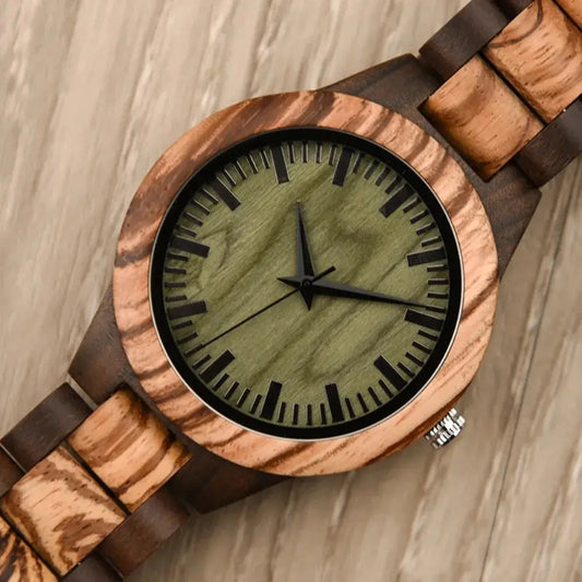 Zarautz - Montre Femme en Bois nature L'Heure du sud