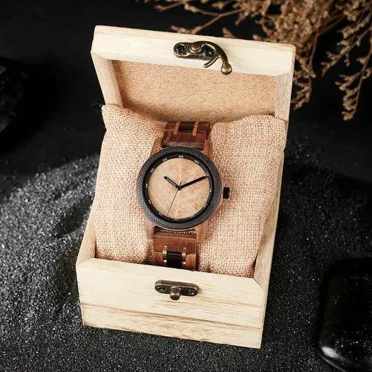 L'Heure du sud Tarnos - Montre en Bois marron Homme