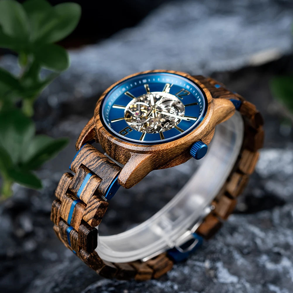 Montre en Bois Automatique Homme - Cap Ferret