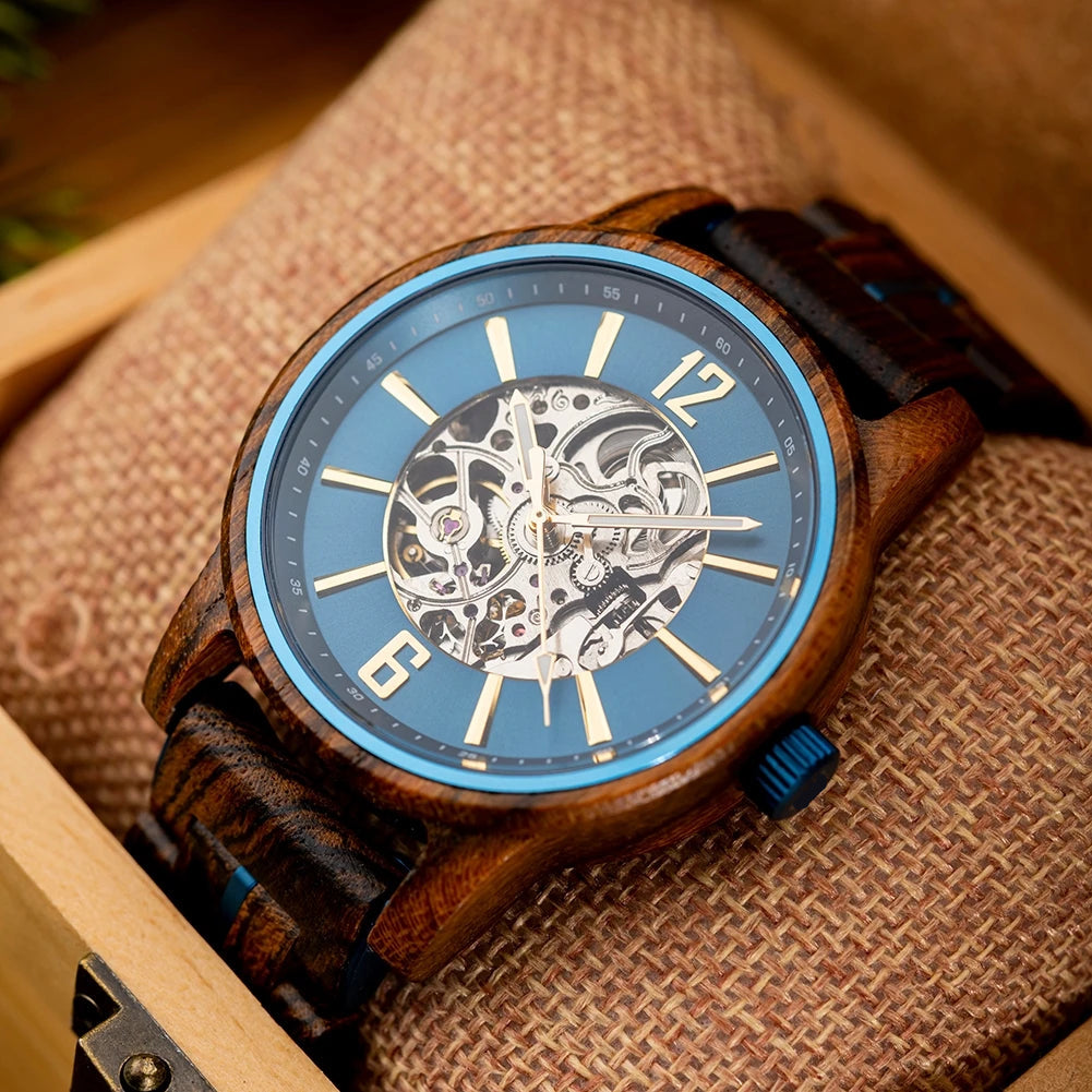 Montre en Bois Automatique Homme - Cap Ferret