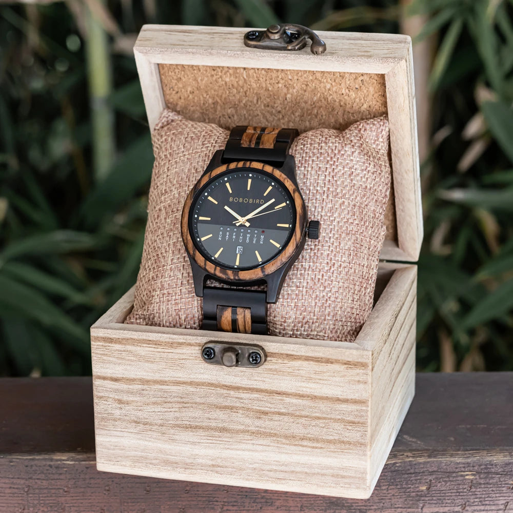 Montre en Bois Noir - Moliets-et-Maa - L'Heure du Sud
