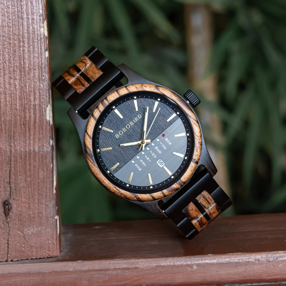 Montre en Bois Noir - Moliets-et-Maa - L'Heure du Sud