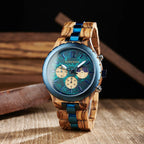 Montre en Bois bleu mer - Rion des Landes