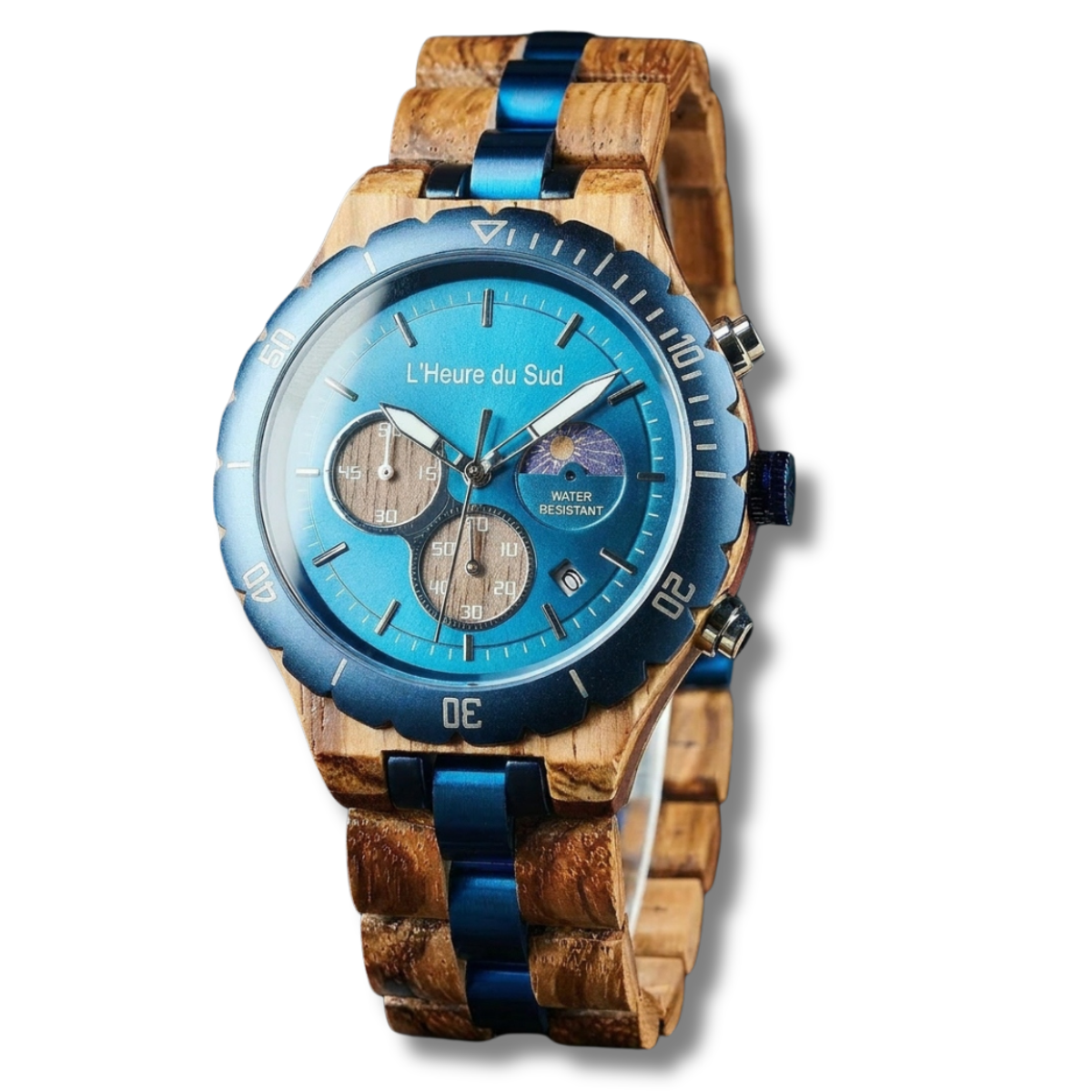 Montre Homme bois et acier - Andernos les Bains