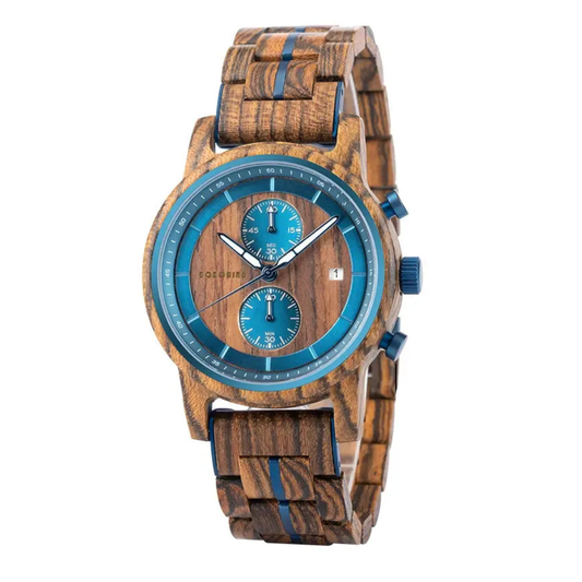 Montre Homme en Bois bleu - Pyla sur Mer