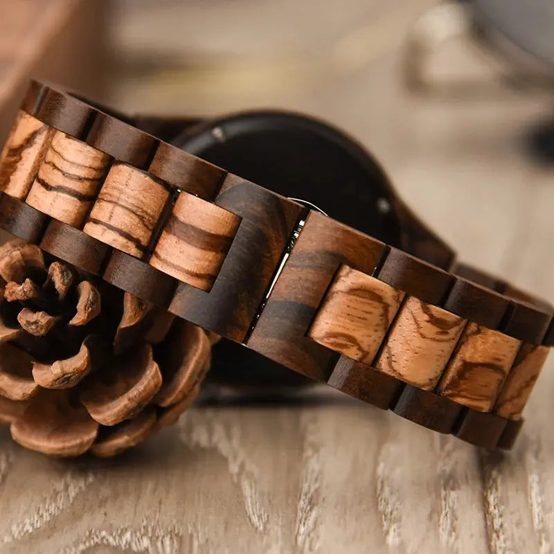 Guéthary - Montre Homme en Bois nature L'Heure du sud