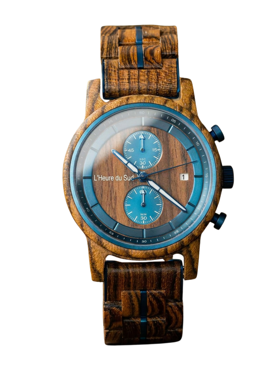 Montre Homme en Bois bleu - Pyla sur Mer