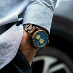 Montre en bois Mimizan - Chronographe quartz bambou & acier