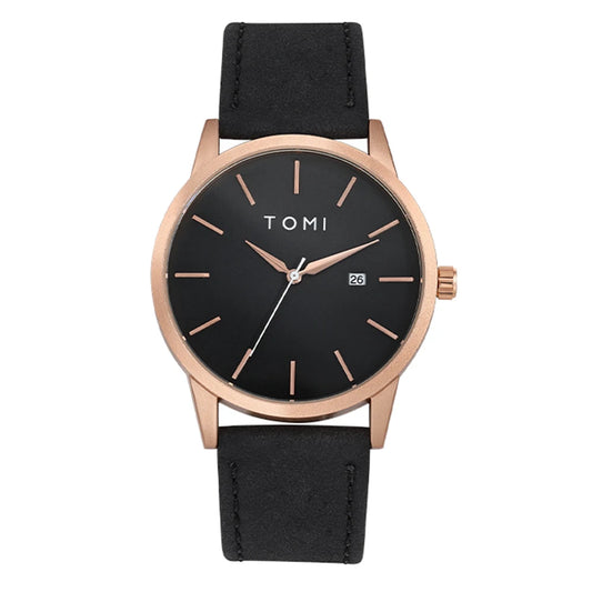 TOMI Brand Fashionable Men's Watch Luxurious Small Disc Dial Design Quartz Watch L'Heure du sud