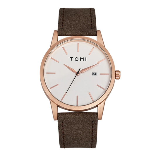 TOMI Brand Fashionable Men's Watch Luxurious Small Disc Dial Design Quartz Watch L'Heure du sud