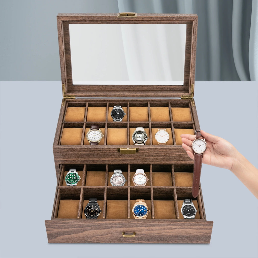 Boite à Montre - 24 emplacements - Deluxe édition