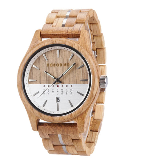 BOBO BIRD Men's Watches Niche Wooden Wristwatch Unique Quartz Watch for Men Week & Date Display Customized Drop Shipping L'Heure du sud