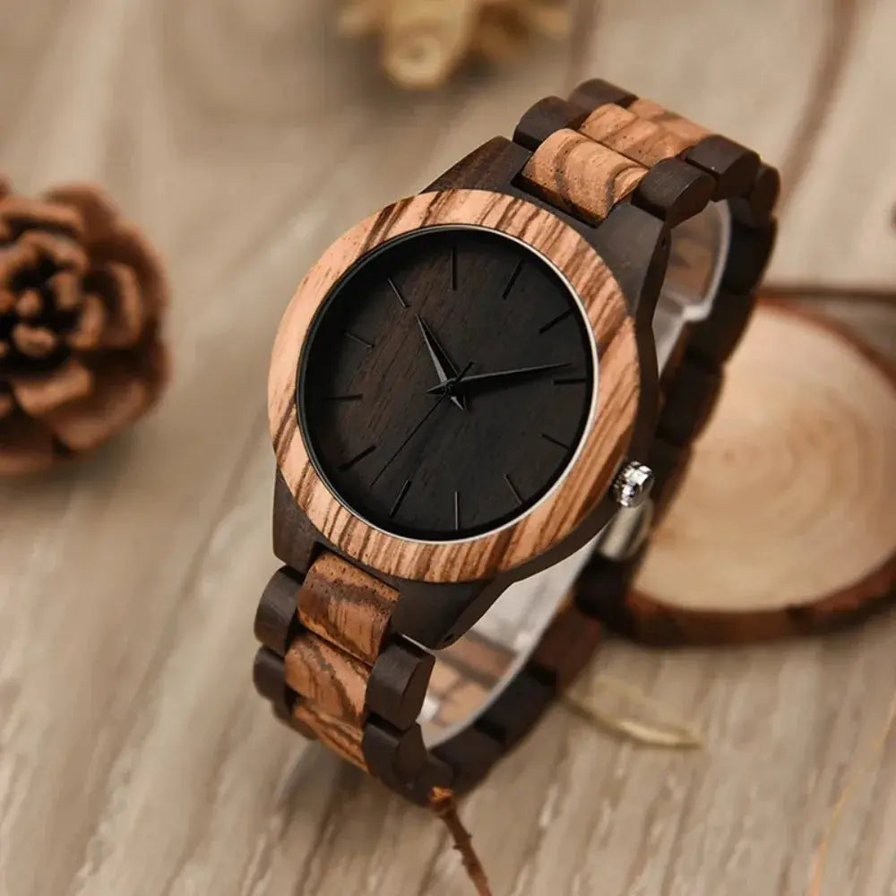 Guéthary - Montre Homme en Bois nature L'Heure du sud