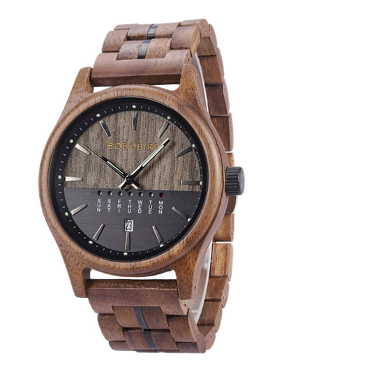 BOBO BIRD Men's Watches Niche Wooden Wristwatch Unique Quartz Watch for Men Week & Date Display Customized Drop Shipping L'Heure du sud