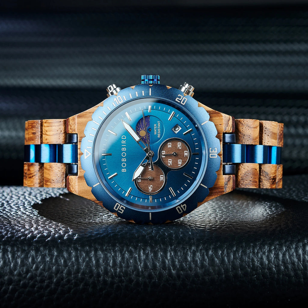 Montre Homme bois et acier - Andernos les Bains