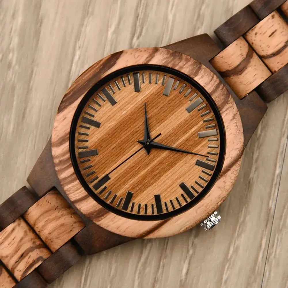 Ainhoa - Montre en Bois clair pour Femme L'Heure du sud