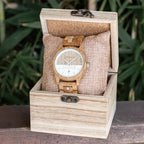  L'Heure du sud Montre en Bois clair Homme - Lacanau