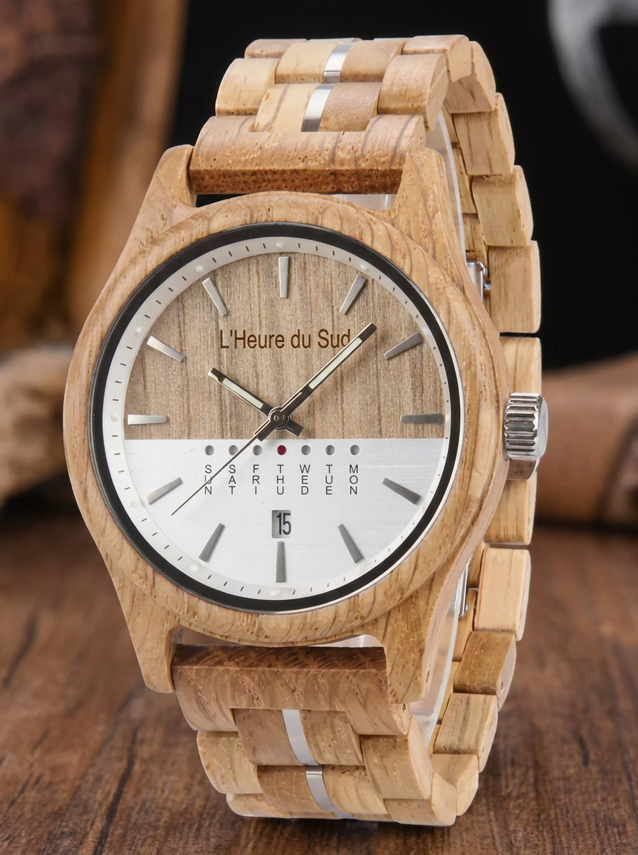 Montre en Bois clair Homme - Lacanau
