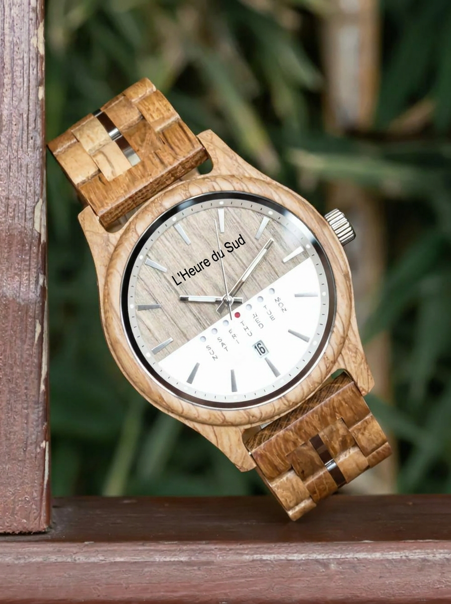 Montre en Bois clair Homme - Lacanau