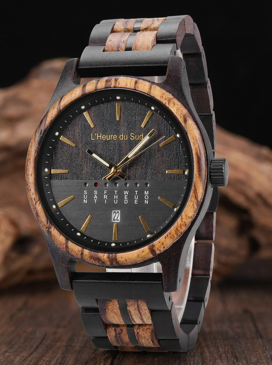 Montre en Bois Noir - Moliets-et-Maa