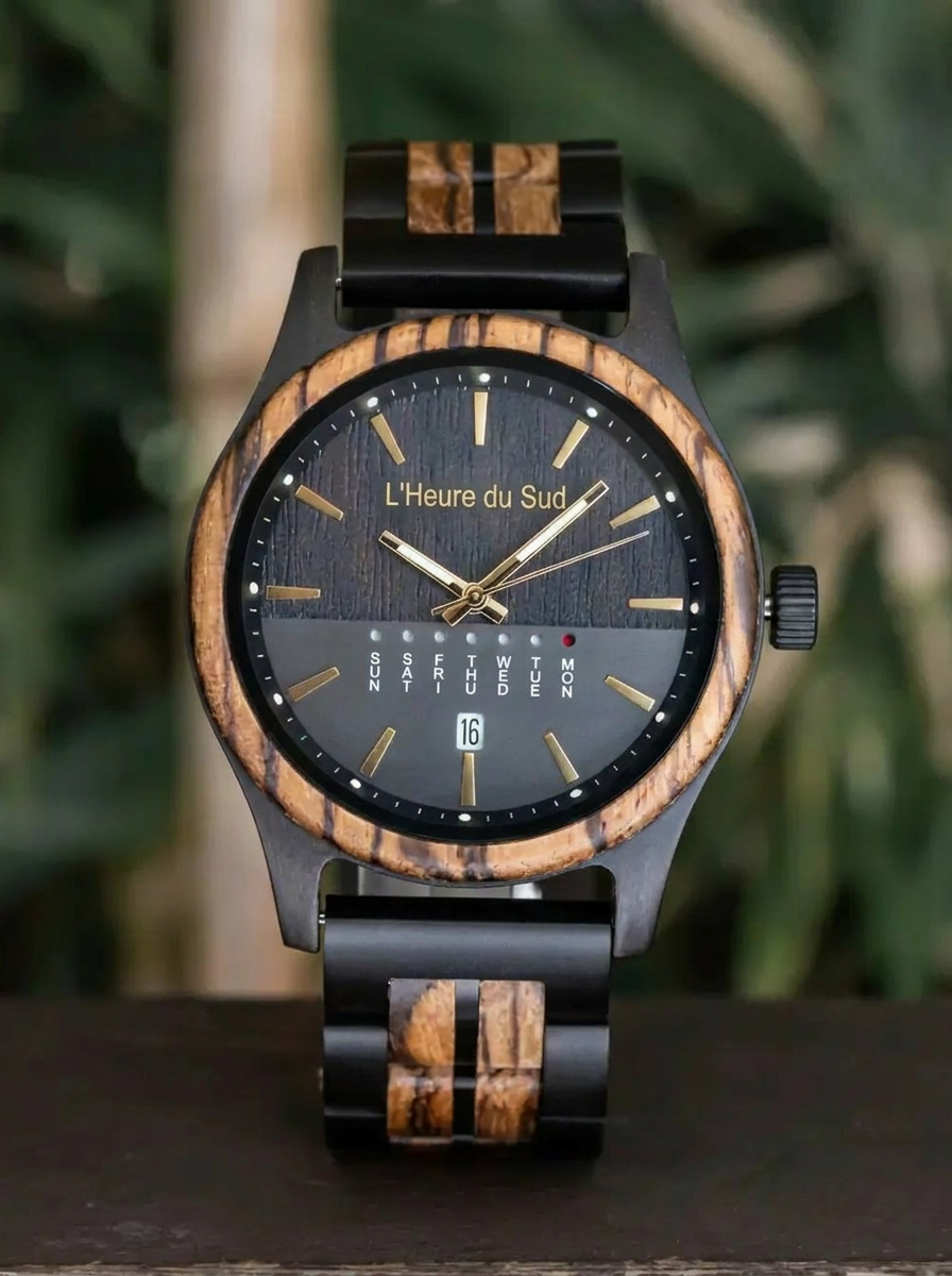 Montre en Bois Noir - Moliets-et-Maa