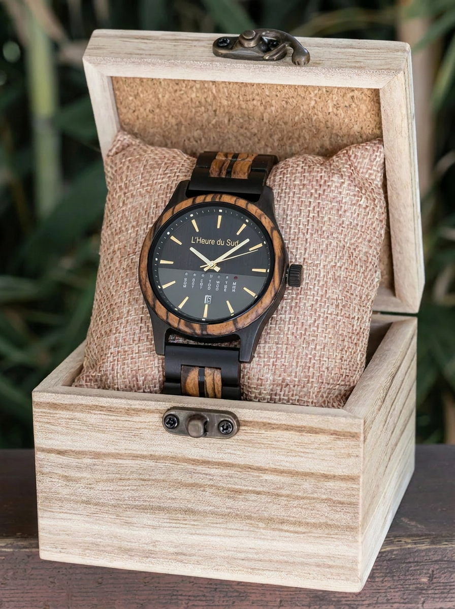 Montre en Bois Noir - Moliets-et-Maa