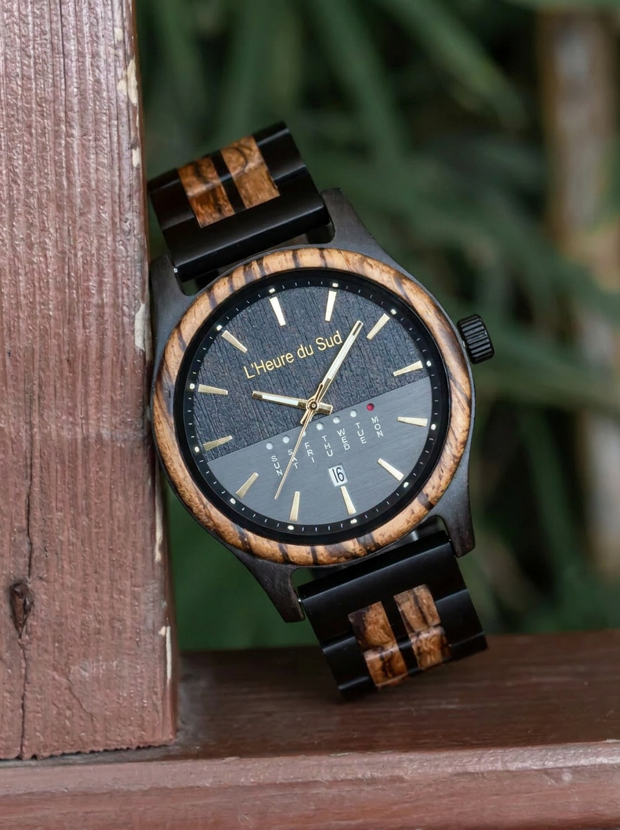 Montre en Bois Noir - Moliets-et-Maa