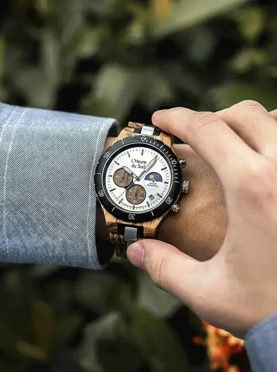 Montre Homme Bracelet Bois - Le Porge Océan