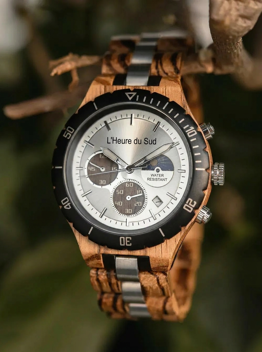 Montre Homme Bracelet Bois - Le Porge Océan