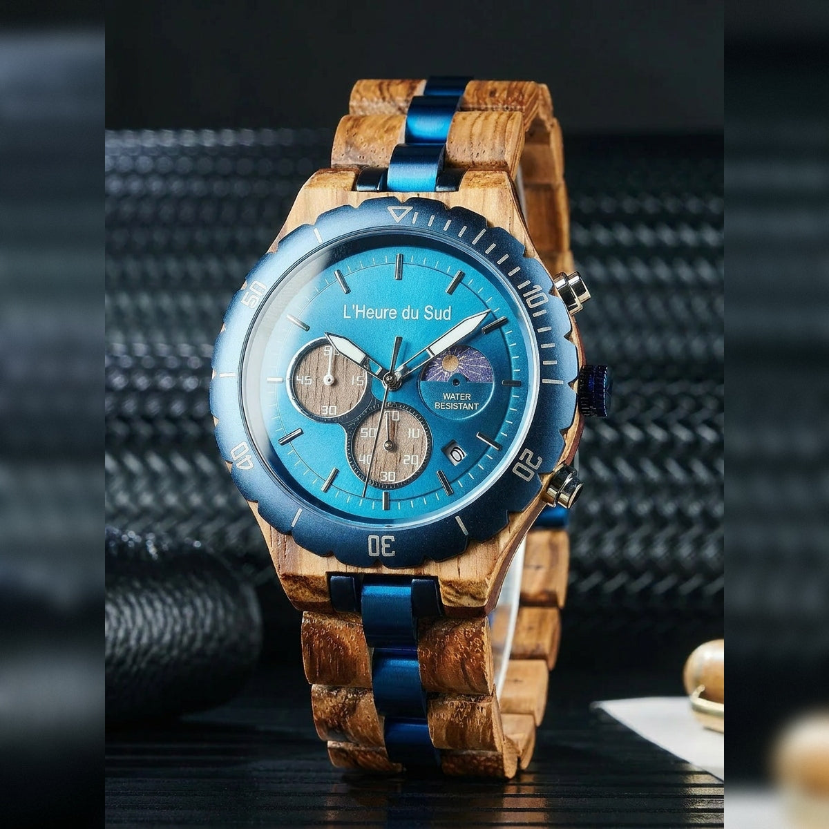 Montre Homme bois et acier - Andernos les Bains