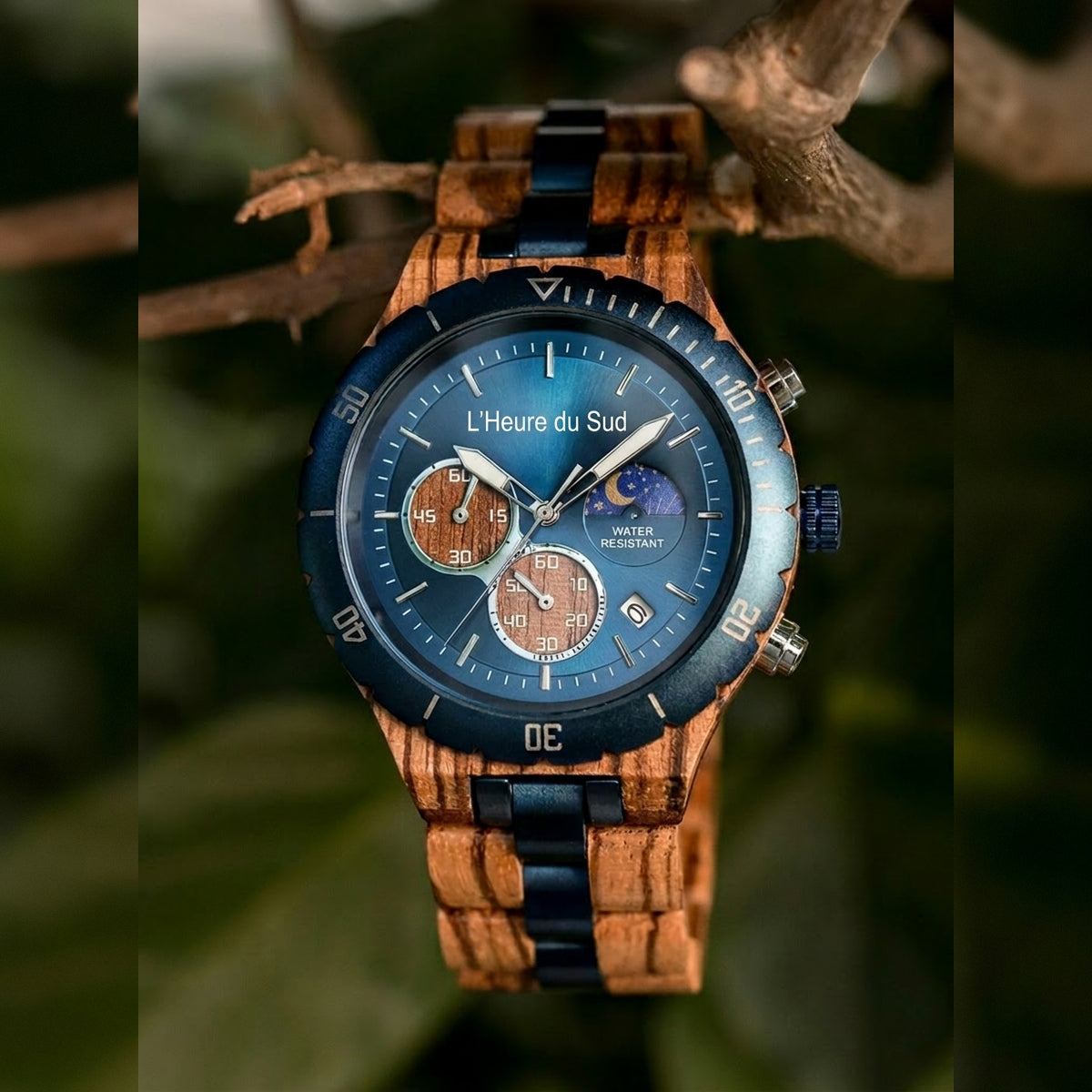 Montre Homme bois et acier - Andernos les Bains