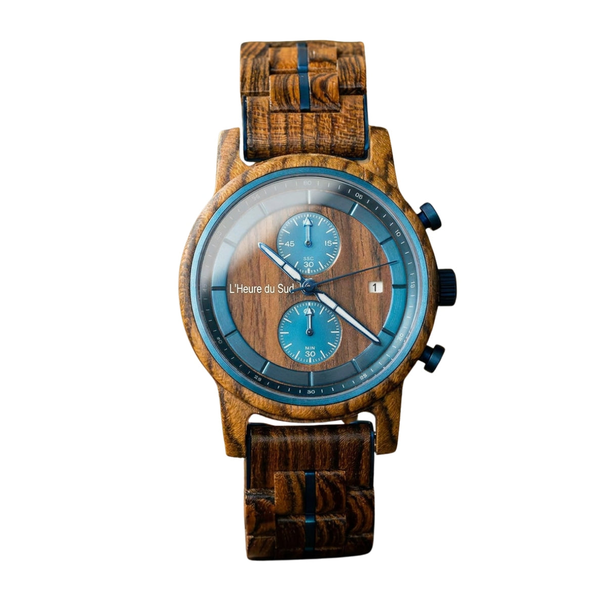 Montre Homme en Bois bleu - Pyla sur Mer