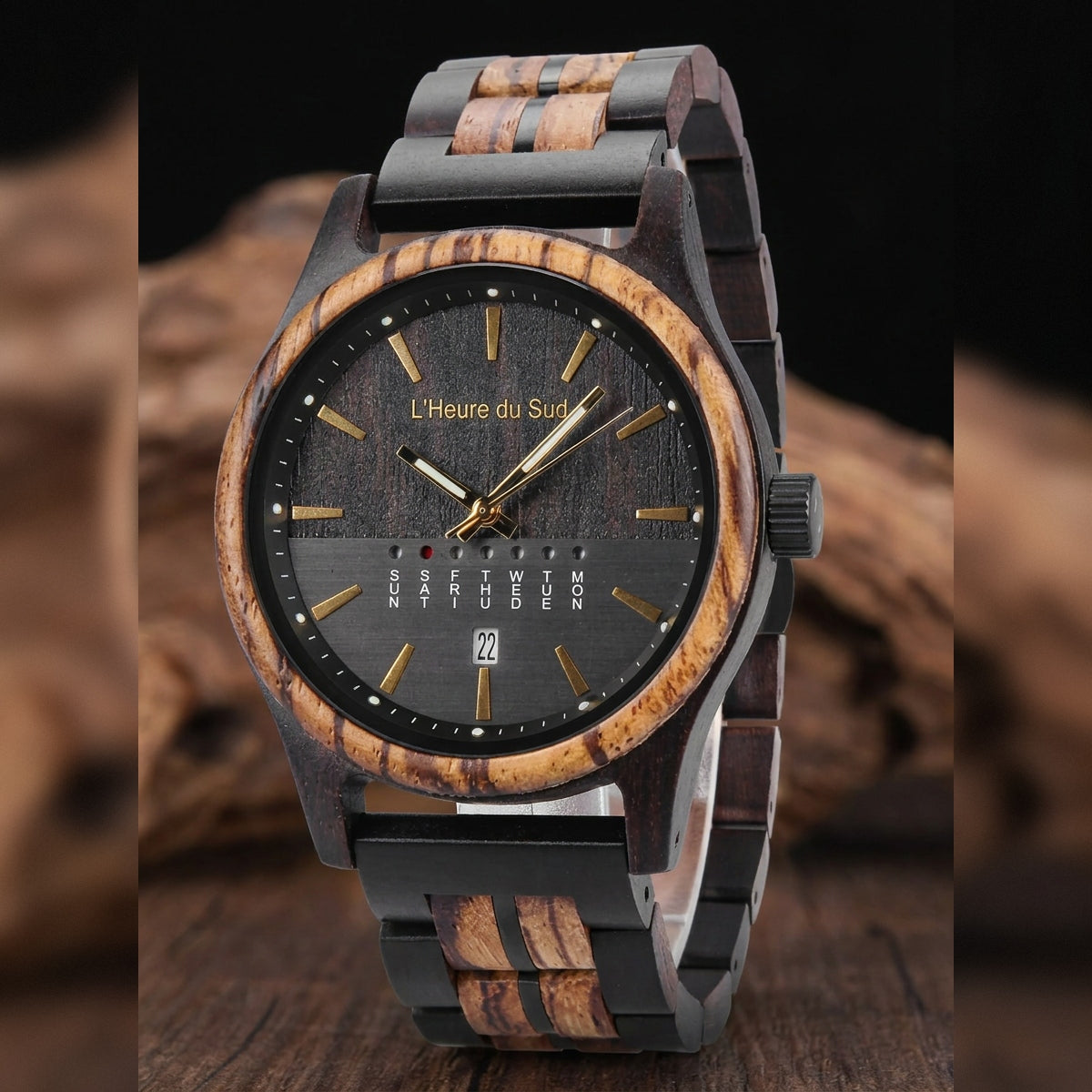 Montre en Bois Noir - Moliets-et-Maa